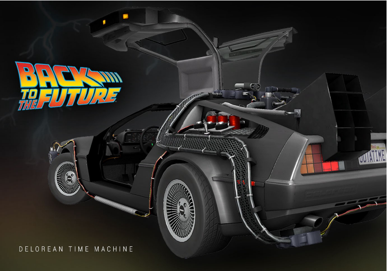 delorean time machine from back to the future
