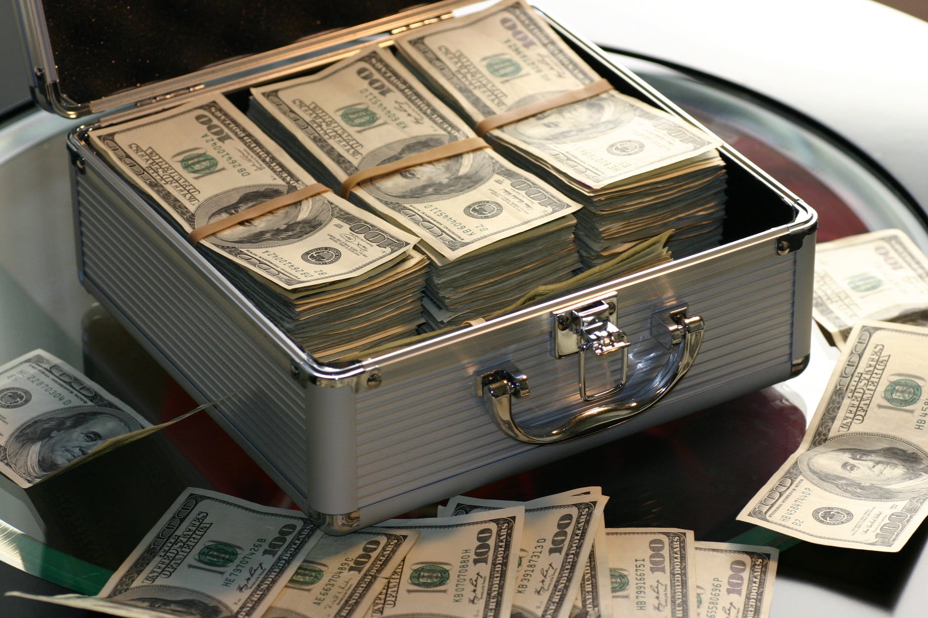 a suitcase of cash 