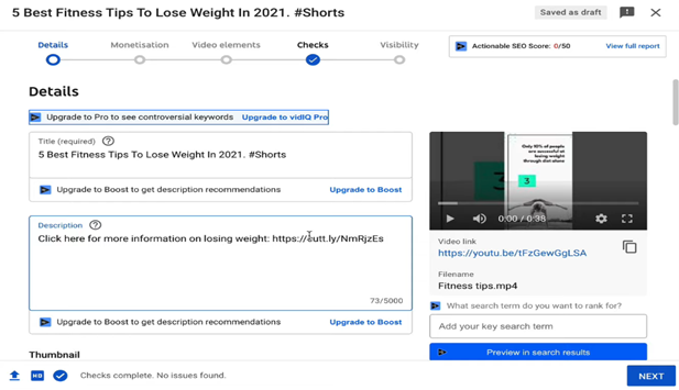 uploading youtube shorts