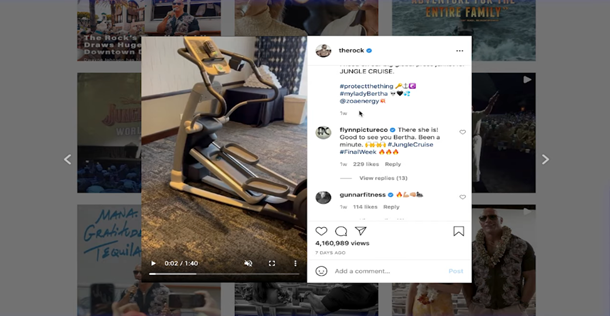zoe energy promoted by Dwayne Johnson in his instagram