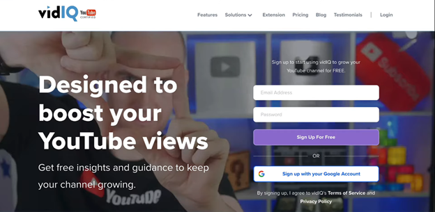 vidq website home page